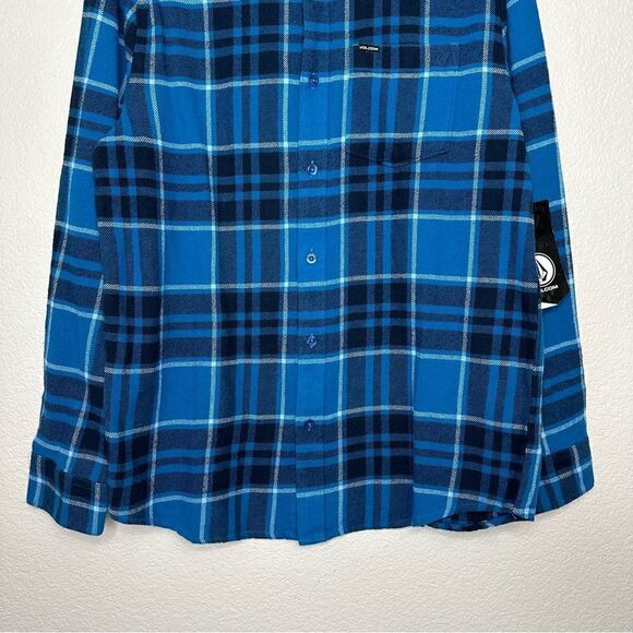NWT Volcom Plaid Flannel Long Sleeves Button Down Shirt - Picture 4 of 13